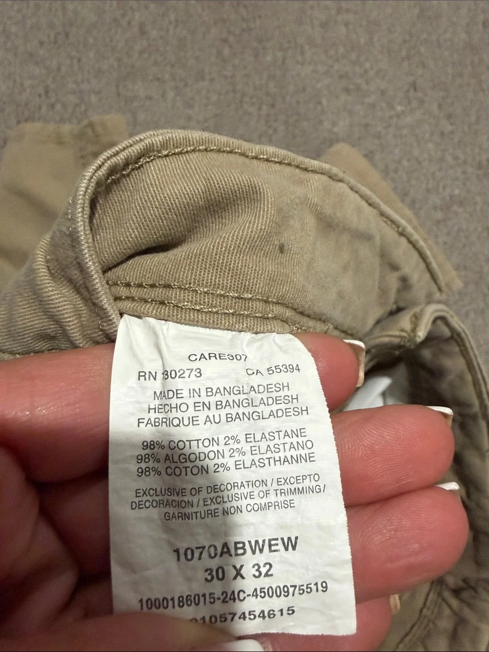 Wrangler Men's Cargo Pants in Light Khaki